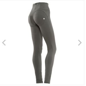 High Waist Full Length WR.UP Fashion pant in gray.
